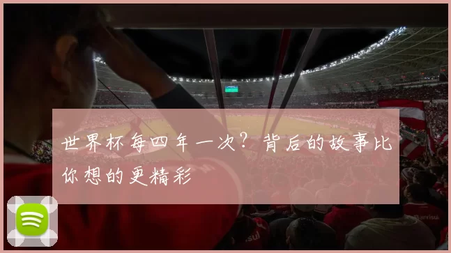 世界杯每四年一次?背后的故事比你想的更精彩